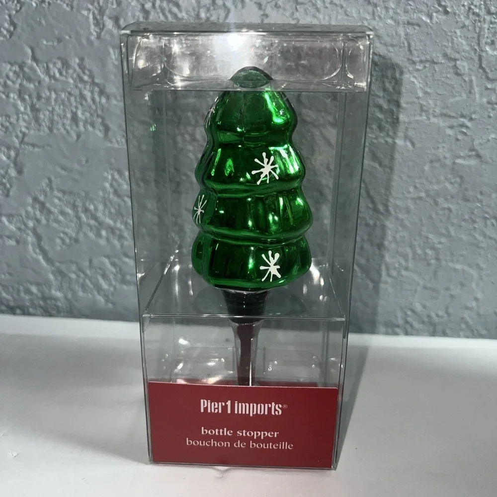 New Pier 1 Wine‎ Bottle Stopper Holiday Christmas 🎄 Tree New In Box
